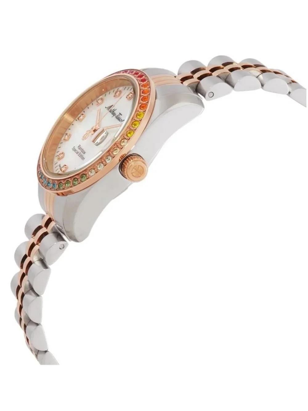 NWT Mathey-Tissot Mathy Rainbow Quartz White Dial Ladies Watch